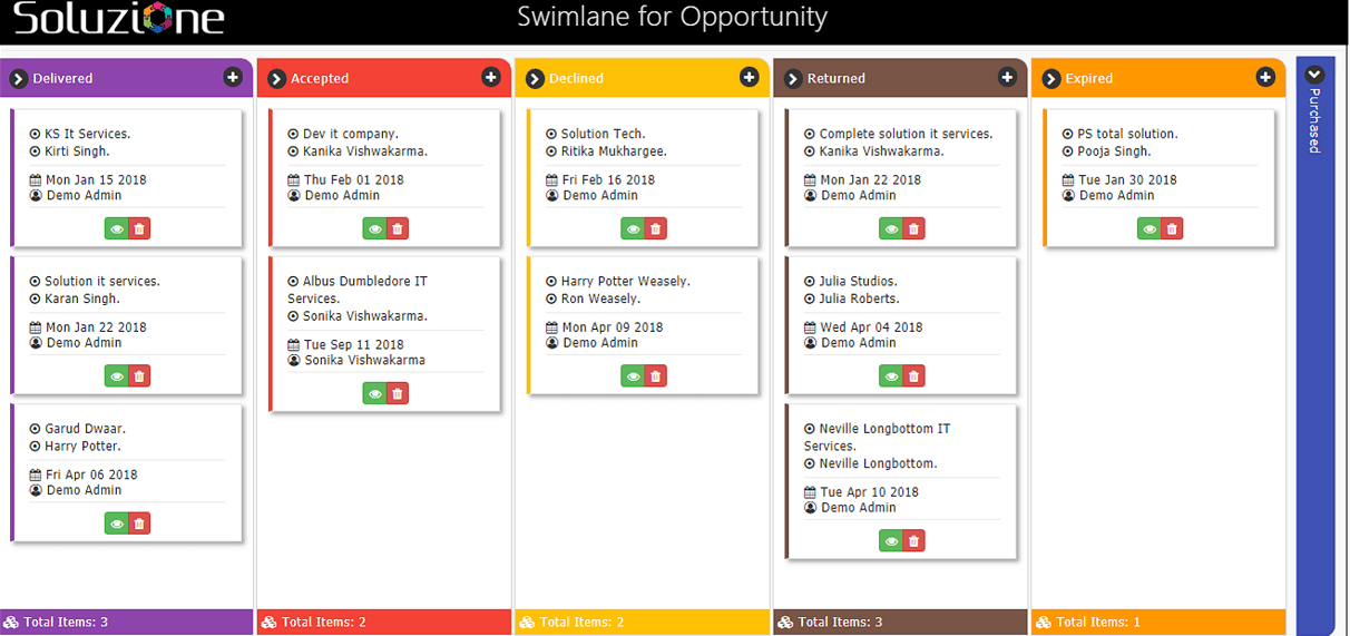 Solzswimlane Kanban Board