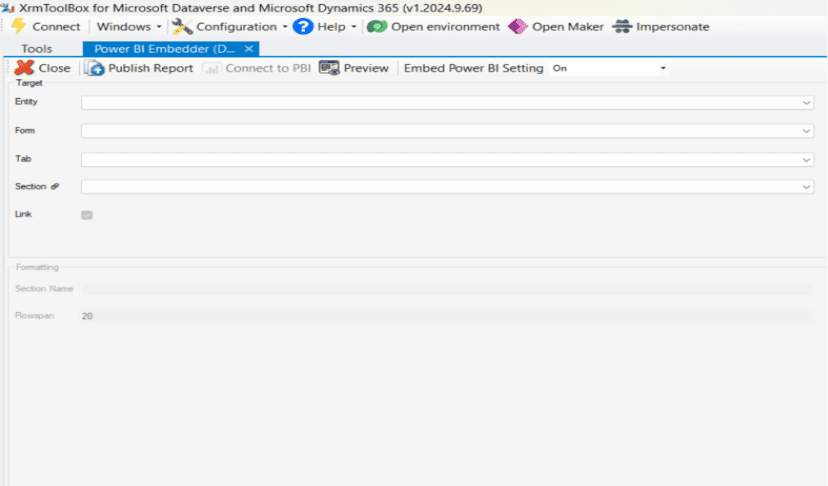 Configure Report Settings: