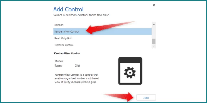 Assign controls to desired entity